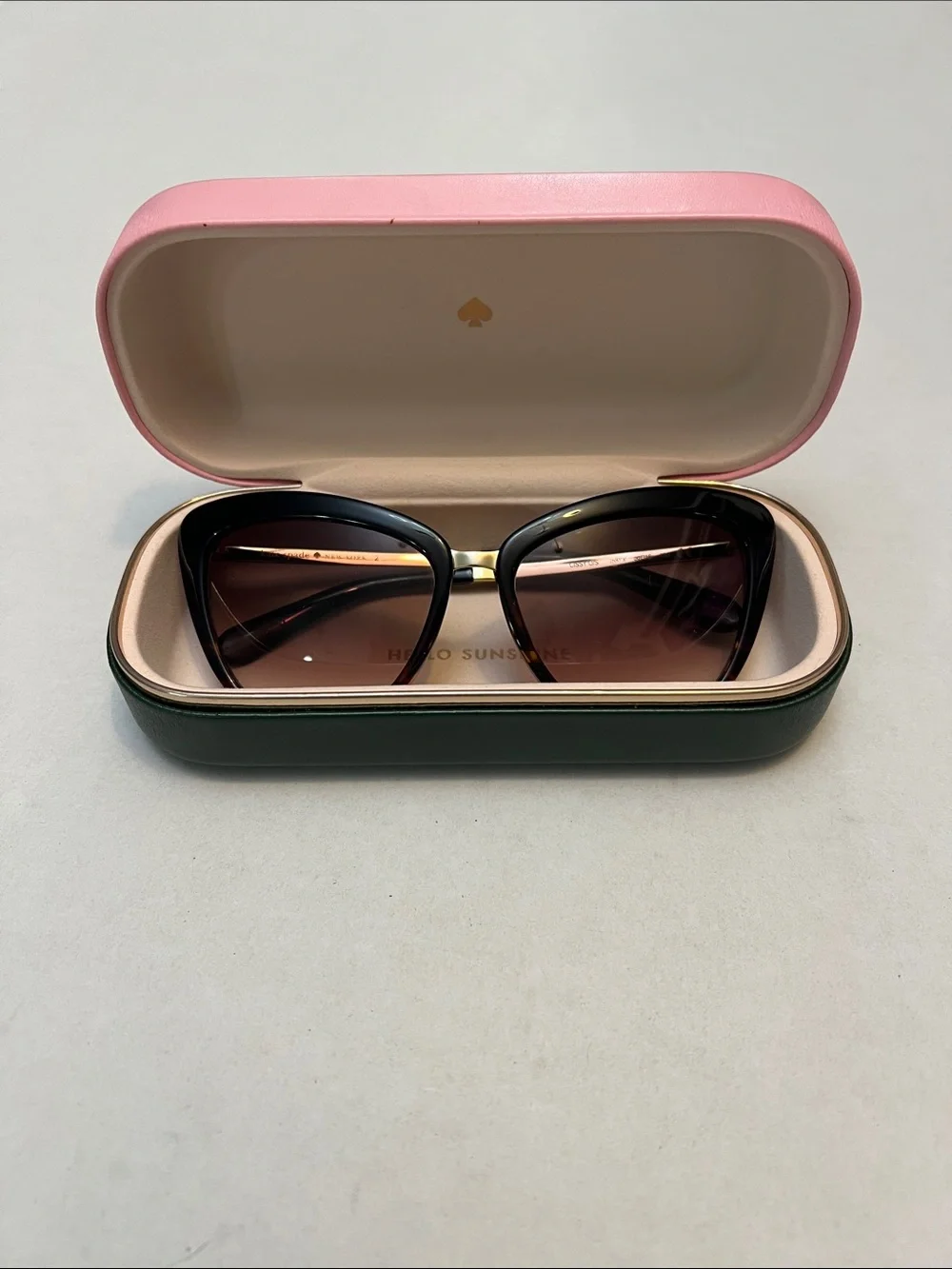 KATE SPADE Black & tortoise Havana Cissy Butterfly Sunglasses